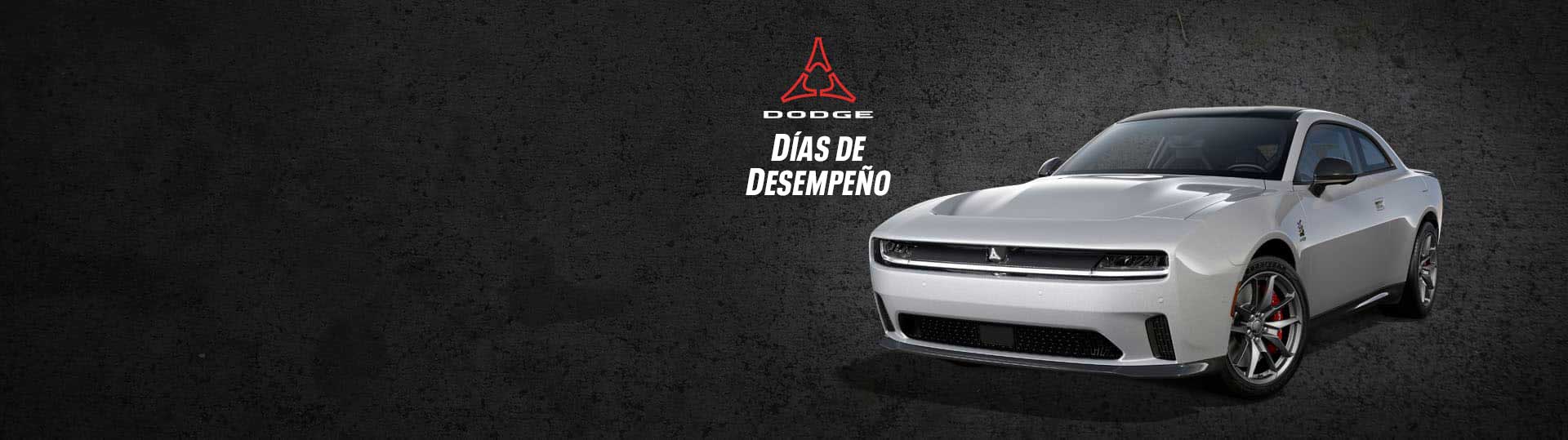 Un Dodge Charger Daytona Scat Pack 2024 en Triple Nickel. Evento de ventas Días de desempeño.