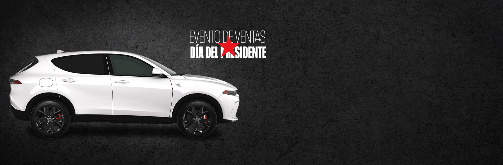 Perfil del lado del pasajero de un Dodge Hornet R/T 2024 blanco. Evento de ventas Días de desempeño.